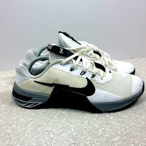 NIKE Metcon 7 Crossfit Cross Training Gym Shoes White Black Sneakers Men's 11